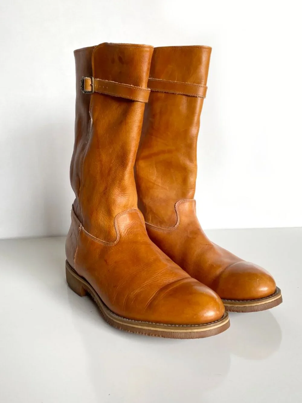 Vintage Dingo Brown Cognac Leather Insulted Boots Men's Size 10 - Picture 11 of 14